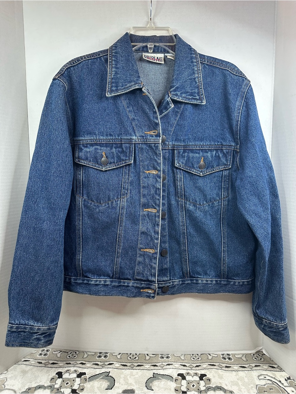 Vintage Bill Blass Jeans Denim Jacket Women’s M Blue 100% Cotton Trucker 90s